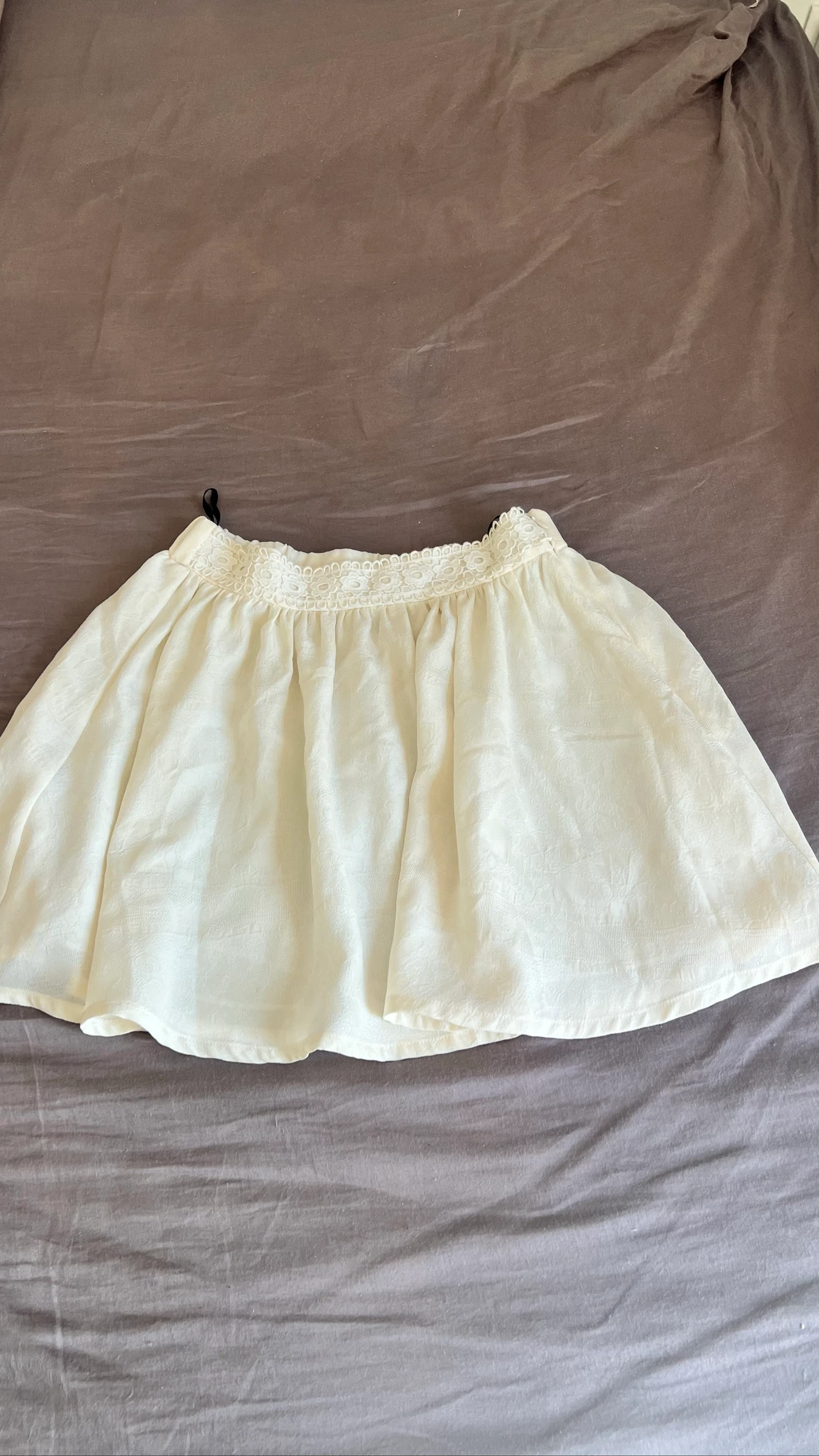 White Lace Waist Mini Skirt – photo 7
